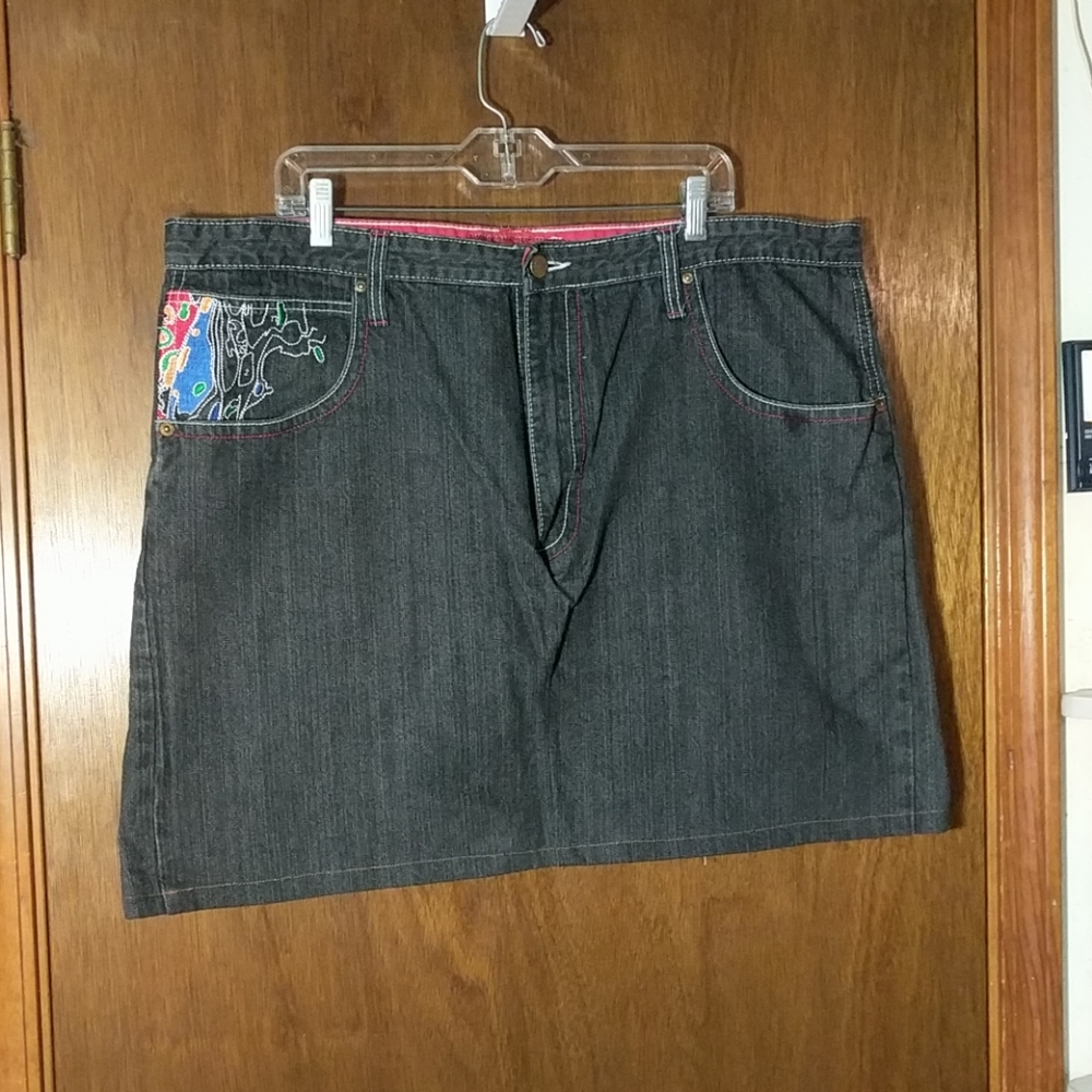 Handmade skirt out of men's fashion jeans
